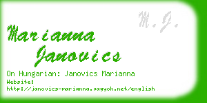 marianna janovics business card